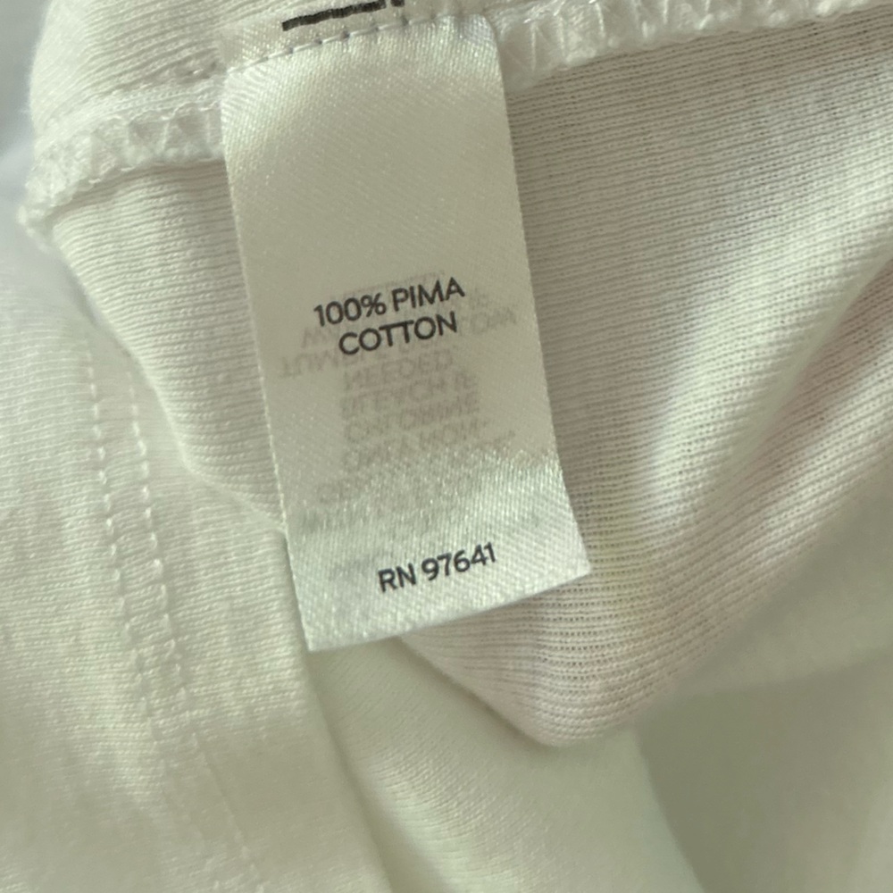 J. Jill White Pima Cotton Scoop Neck 3/4 Sleeve Classic Layering Top | Size M - Picture 7 of 8